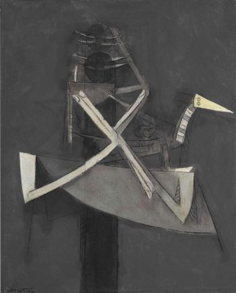 Untitled (Personnage Avec Oiseau) by Wifredo Lam