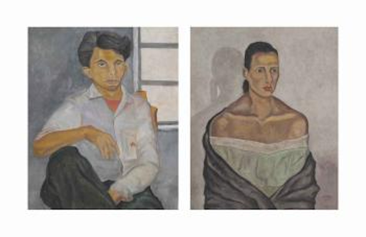 Two Paintings: Portrait of Zamudio and Portrait of a Woman by Rodolfo Nieto