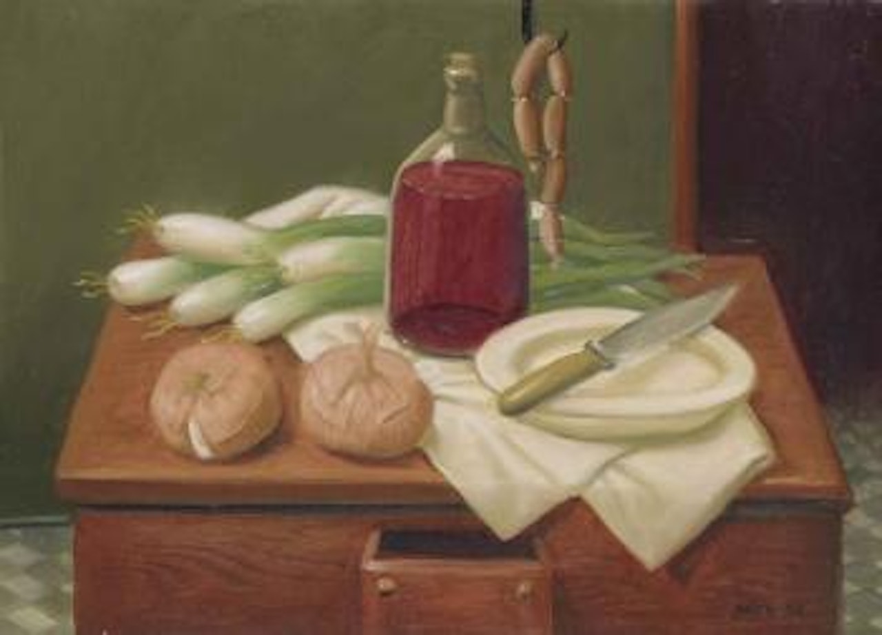 Kitchen Table by Fernando Botero