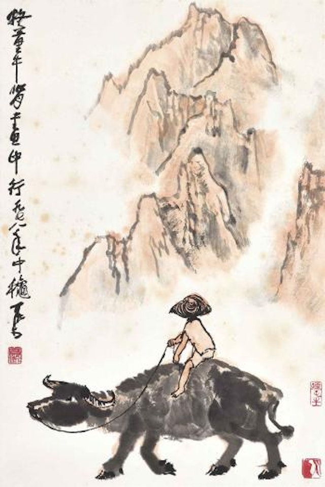 Boy and Buffalo by Li Keran