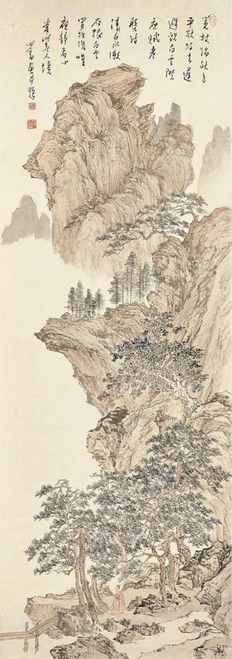 Strolling in The Mountains by Pu Ru