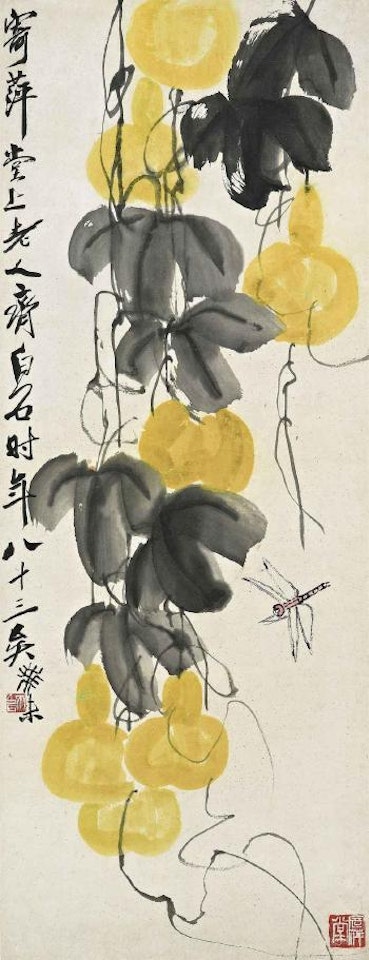 Dragonfly and Gourds by Qi Baishi