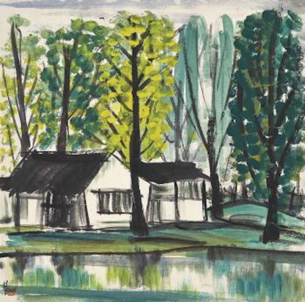 Living at The Lakeside by Lin Fengmian