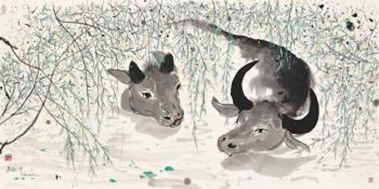 Buffaloes by Wu Guanzhong