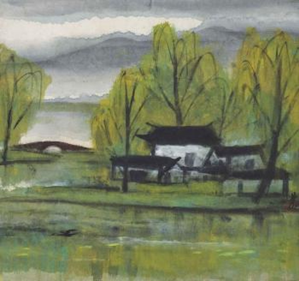 Lakeside House by Lin Fengmian