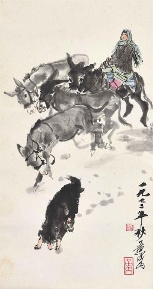 Herding Donkeys by Huang Zhou
