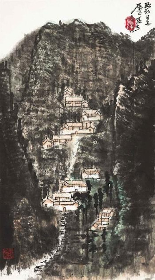 Living in The Mountains by Li Keran