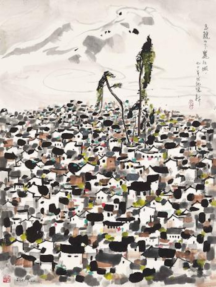 Lijiang Town at the Foot of The Yulong Mountains by Wu Guanzhong