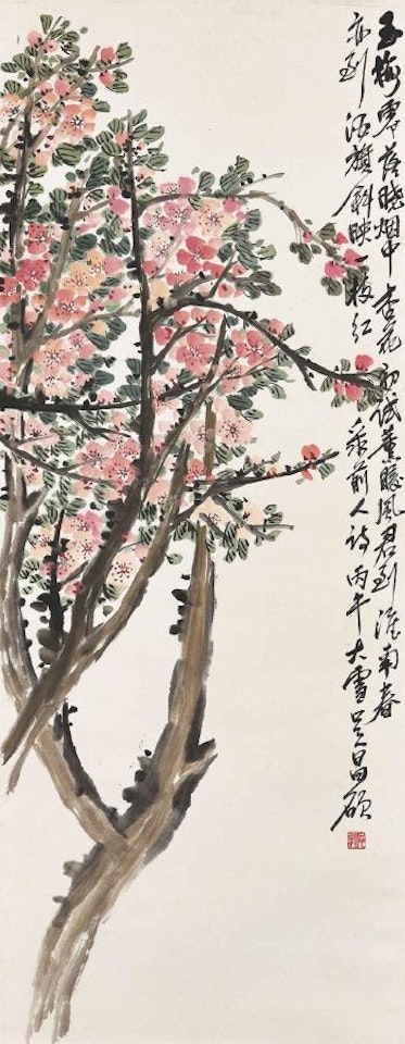 Apricot Blossoms by Wu Changshuo