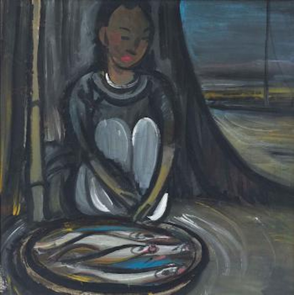 Girl and Fish by Lin Fengmian