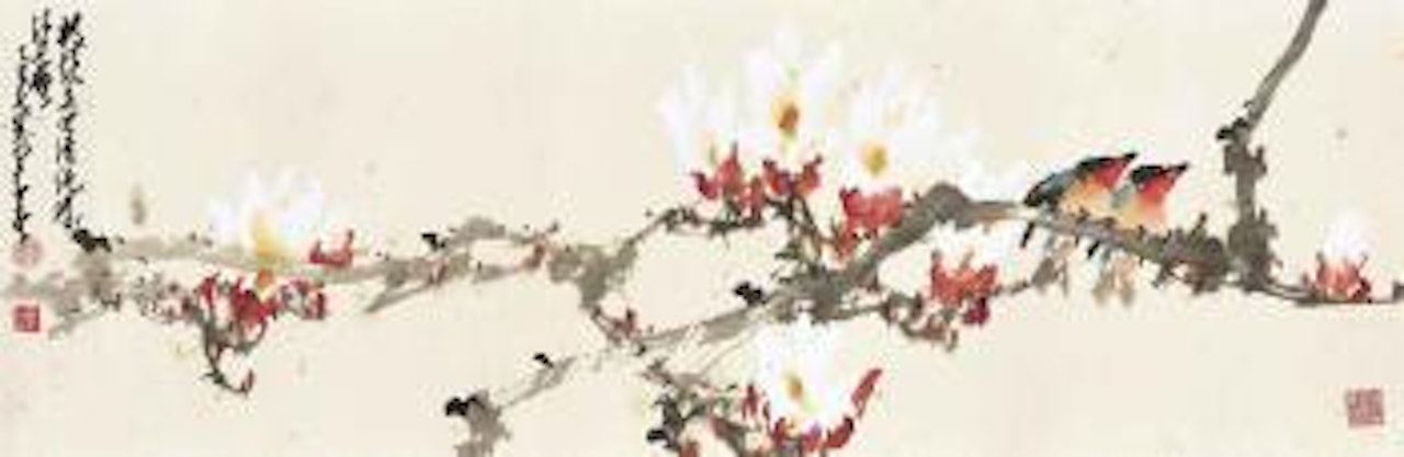 Magnolia and Birds by Zhao Shao'ang