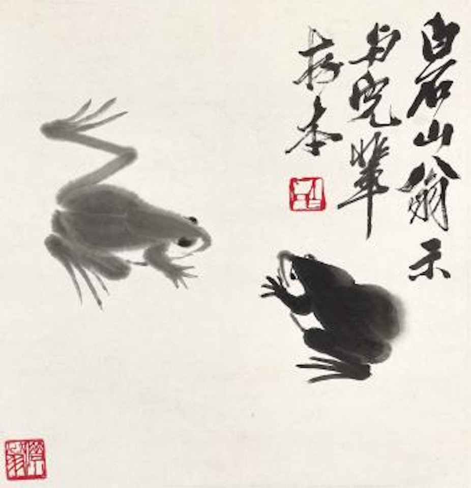 Two Frogs by Qi Baishi