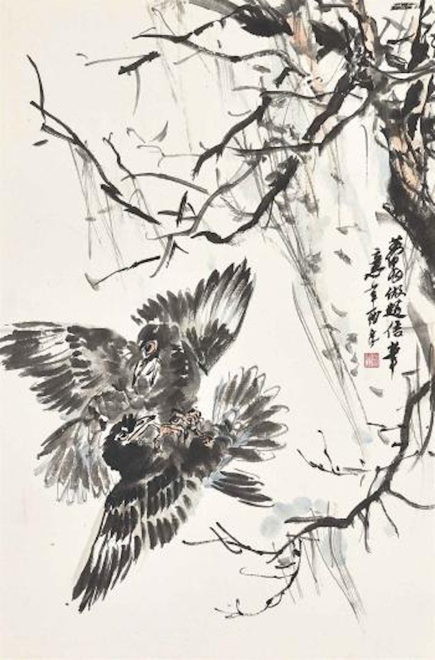 Fighting Birds in The Style of Zhao Ji by Huang Zhou