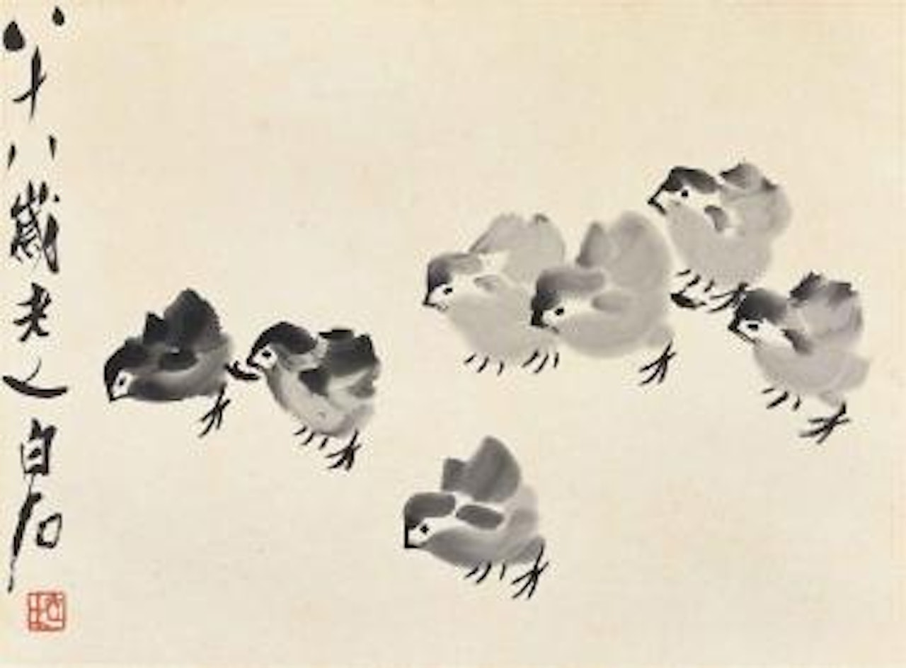 Chicks by Qi Baishi