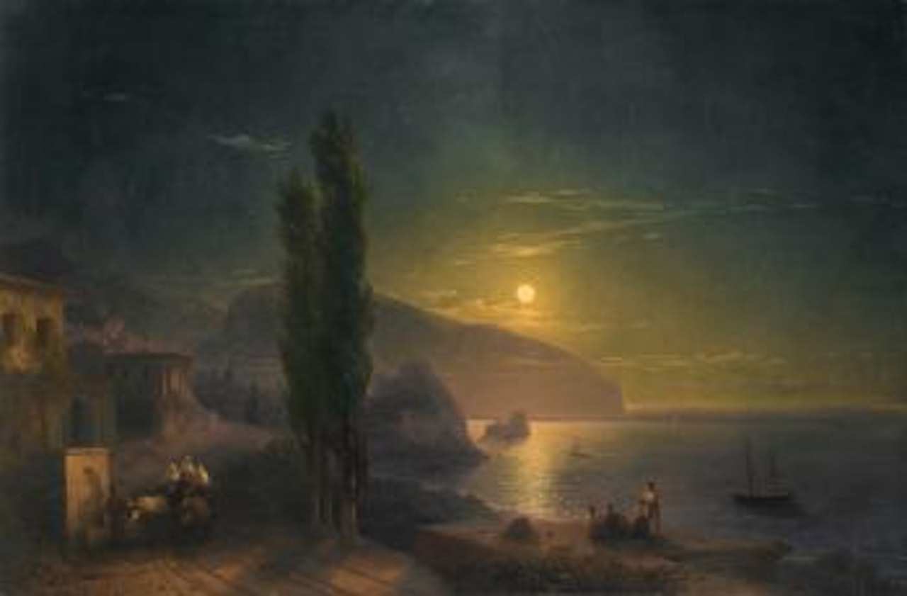 Moonrise over Ayu Dag by Ivan Konstantinovich Aivazovsky