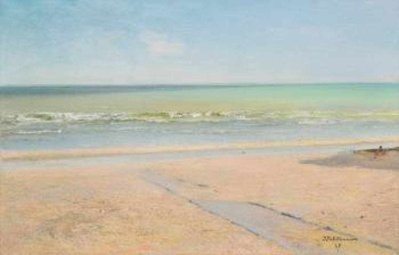 Beach Scene in La Panne by Ivan Pavlovitch Pochitonov