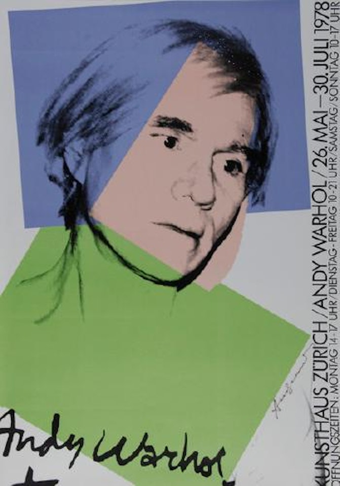 Poster. Kunsthaus Zürich, Andy Warhol, 26. Mai - 30. Juli 1978 by Andy Warhol