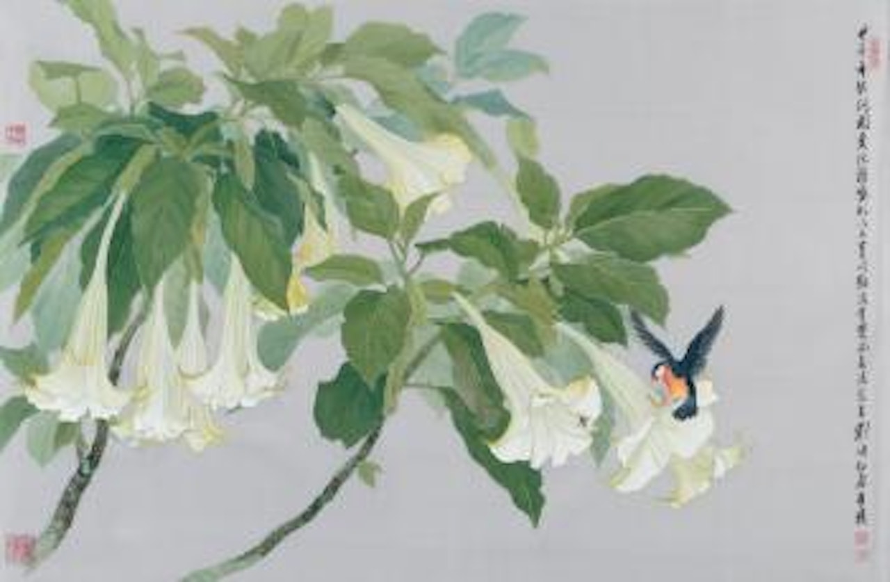 Bluebird and Devil's Trumpets by Liu Yong