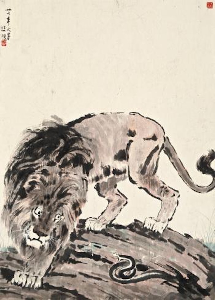 Lion And Snake by Xu Beihong