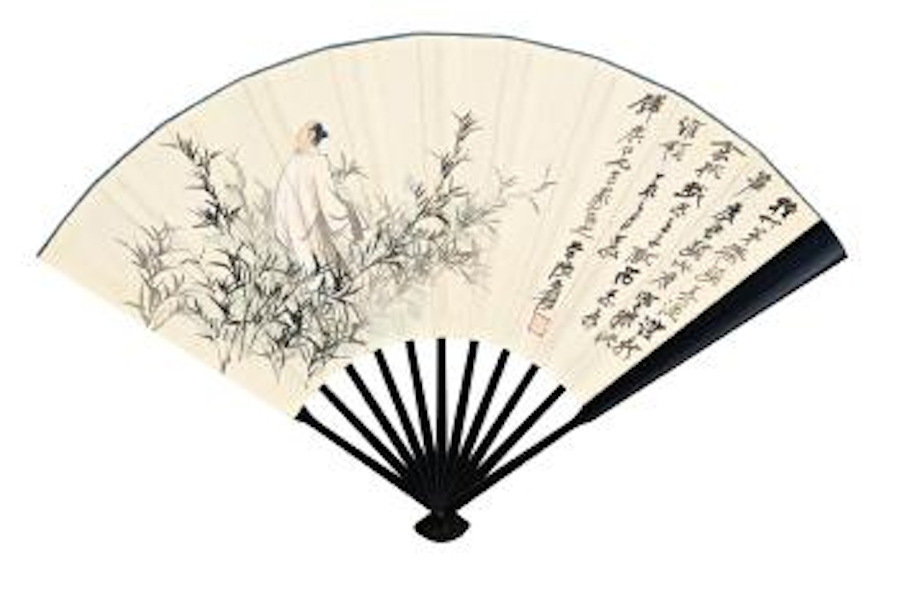 Scholar Appreciating The Bamboo by Zhang Daqian