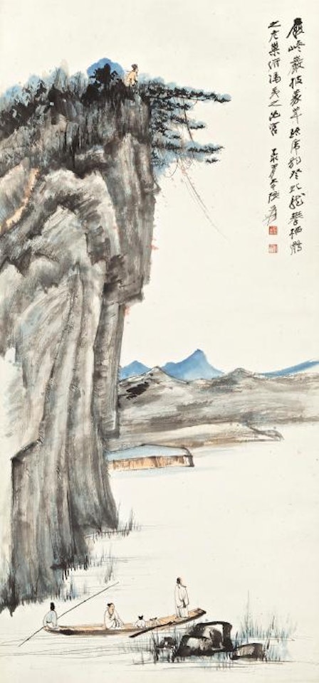 Climbing Up The Red Cliff by Zhang Daqian