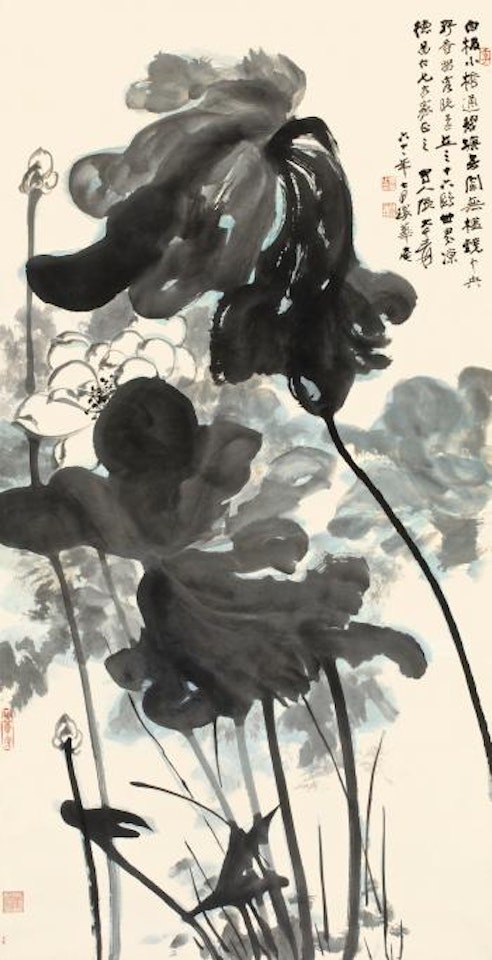 Lotuses In The Wind by Zhang Daqian