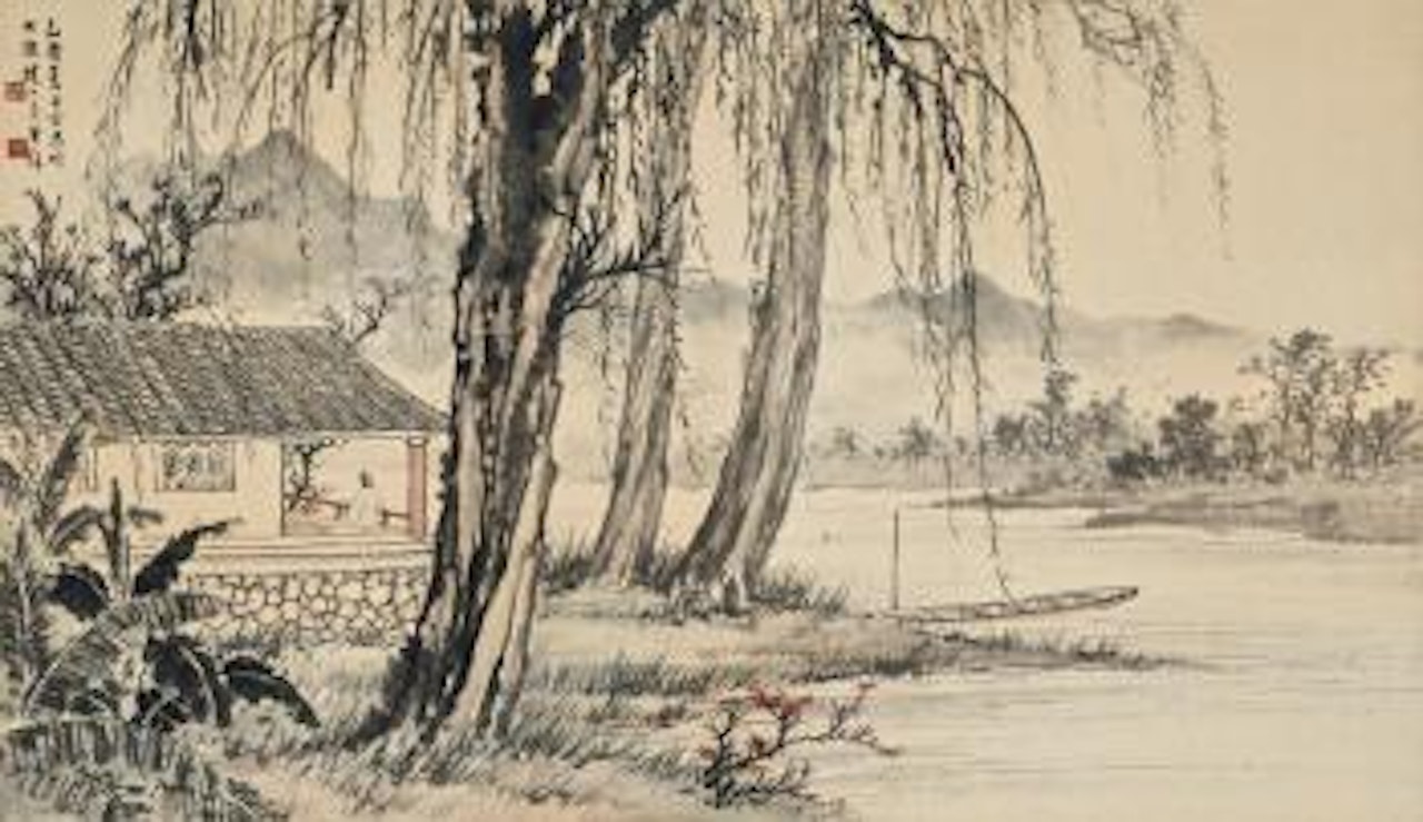 Pavilion By The River In Kunming by Huang Junbi