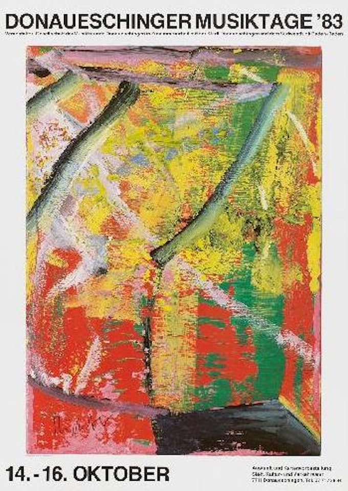 Donaueschinger Musiktage ‘83 by Gerhard Richter