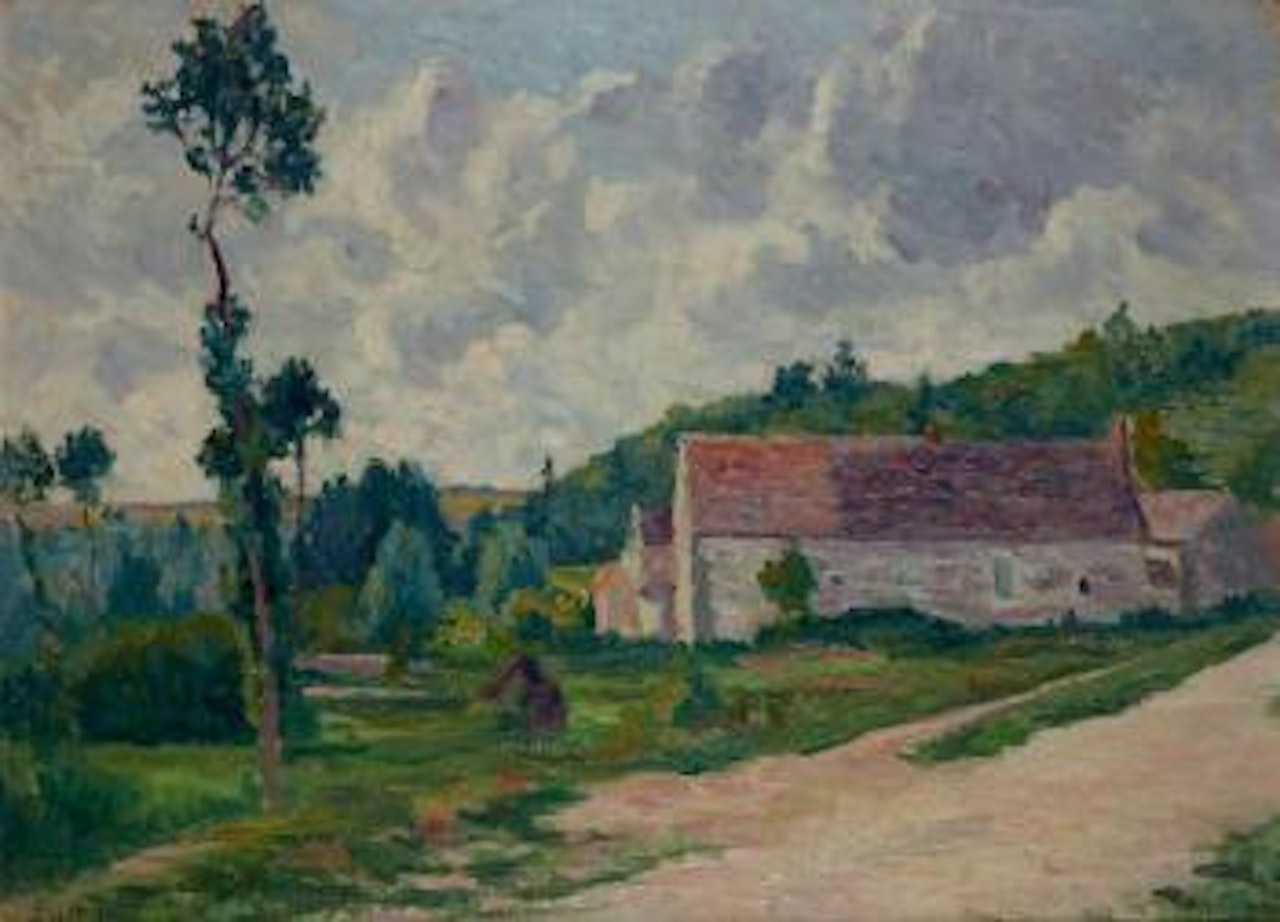 La ferme d'Ezeaux, à Chalo-Saint-Mars by Maximilien Luce