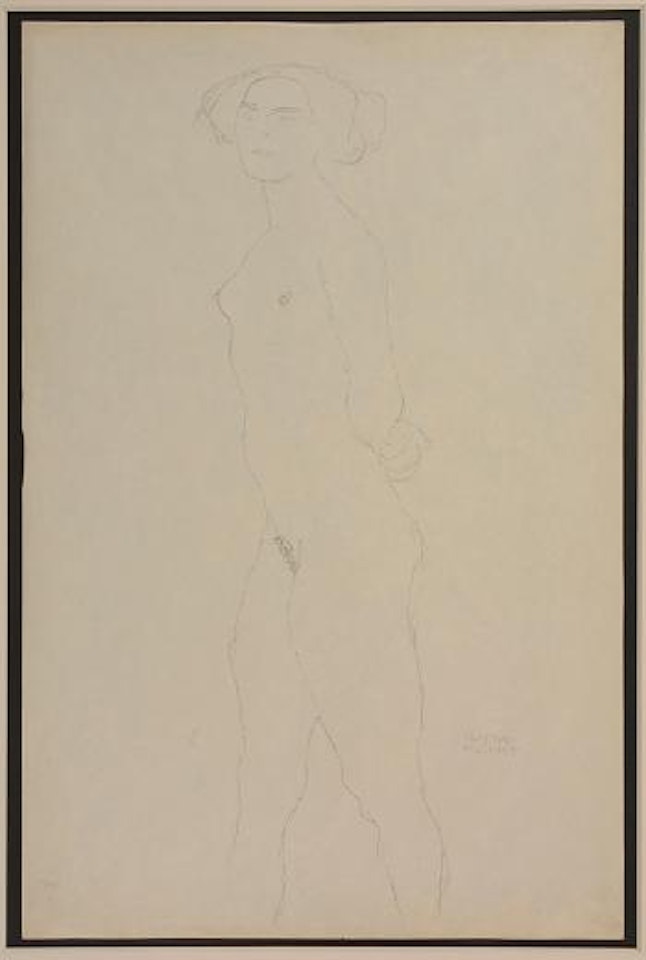 Untitled (Standing nude) by Gustav Klimt