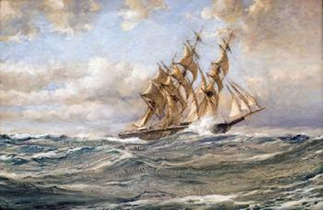 The Clipper blue Jacket by Montague Dawson