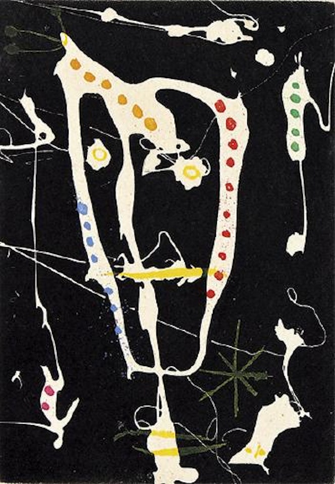 Composition Sur Fond Noir by Joan Miró