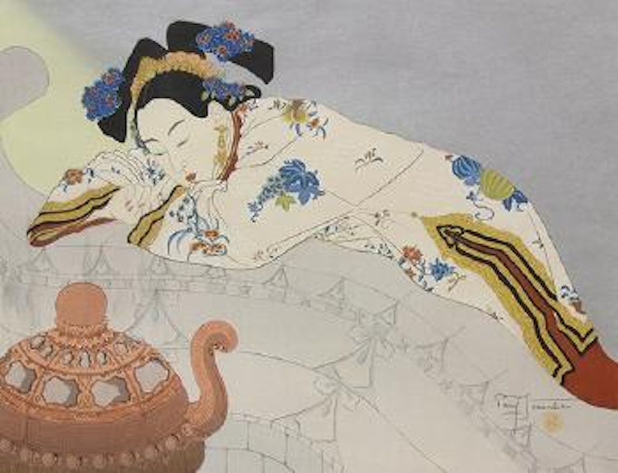 Fumees de Santal Mandchoukuo by Paul Jacoulet