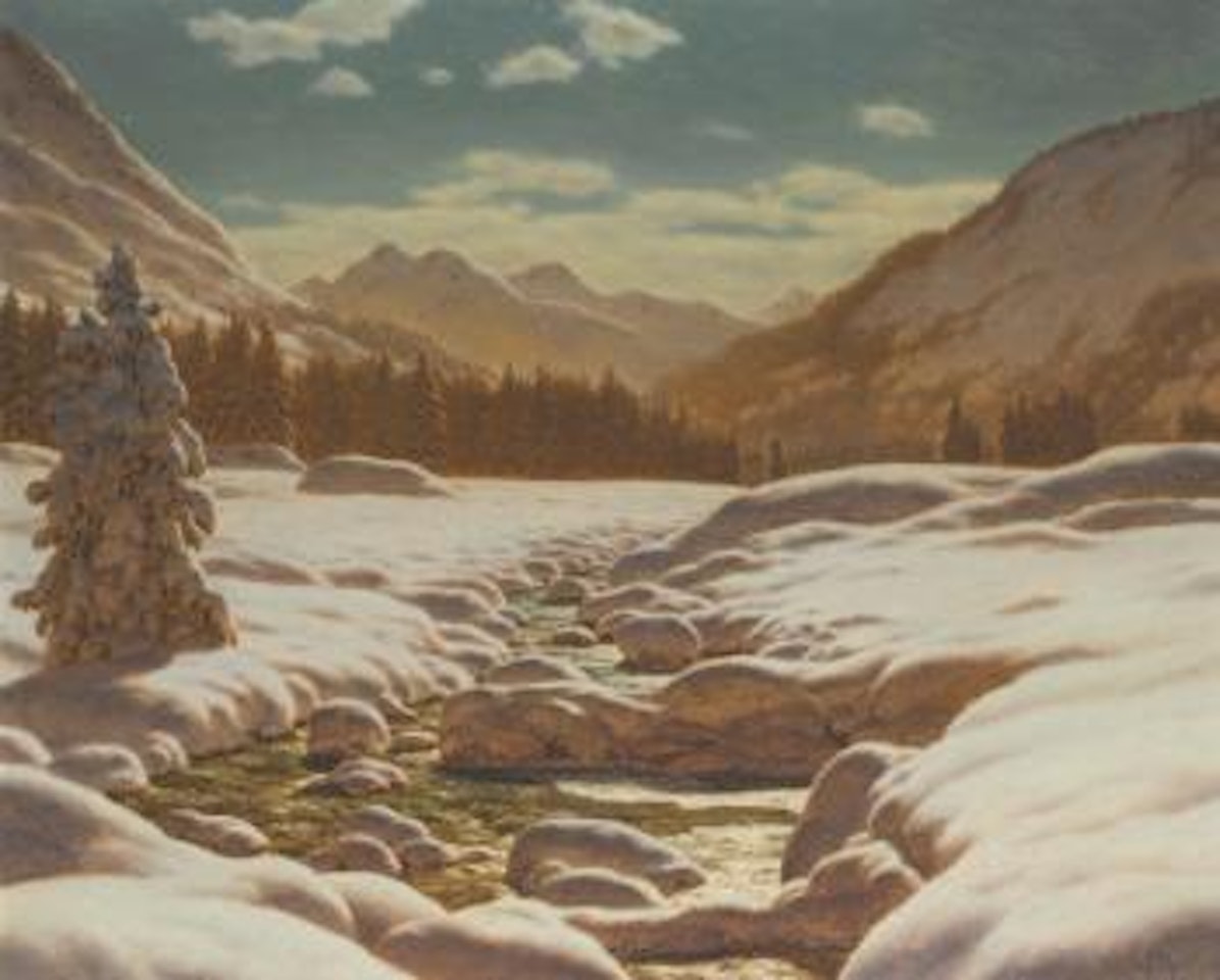 Mountains By Moonlight by Ivan Fedorovich Choultse