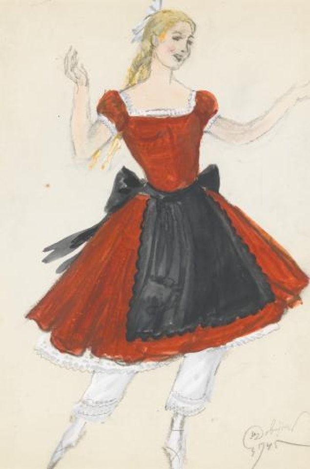 Three Costume Designs for Dormitory by Mstislav Valerianovich Dobuzhinsky