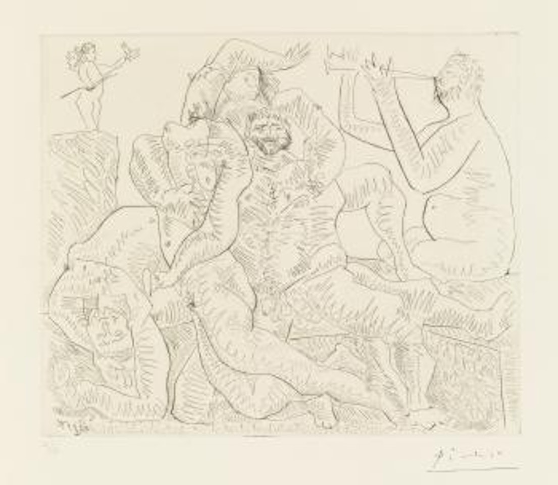 Bacchanale, Avec Ãros En Haut A Gauche (Bloch 776; Baer 951) by Pablo Picasso