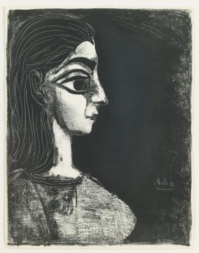 Buste De Profil (SeeÂ Bloch 845; Mourlot 306; Picasso Project 306) by Pablo Picasso