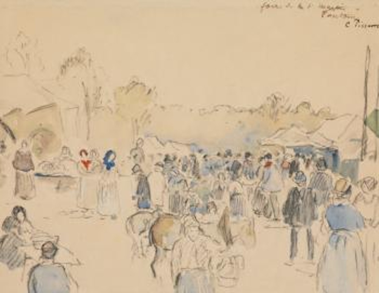 Foire De La Saint-martin À Pontoise by Camille Pissarro