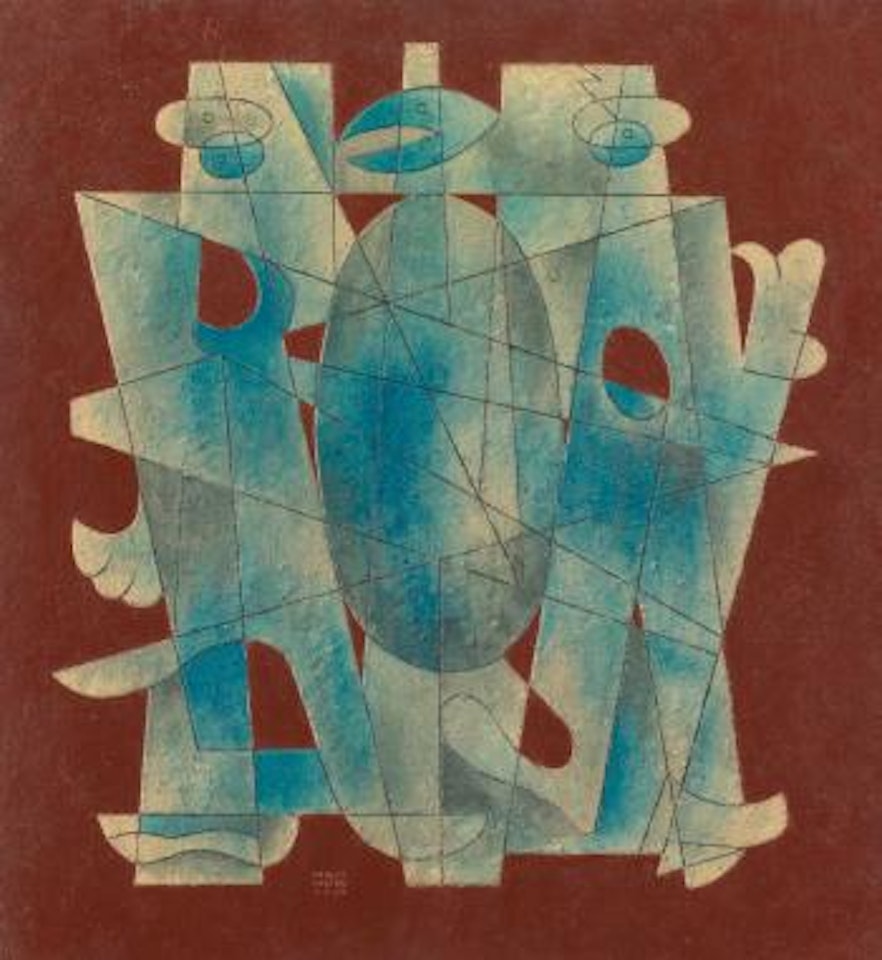 El Cuervo Azul And Study For El Cuervo Azul (A Pair Of Works) by Carlos Mérida