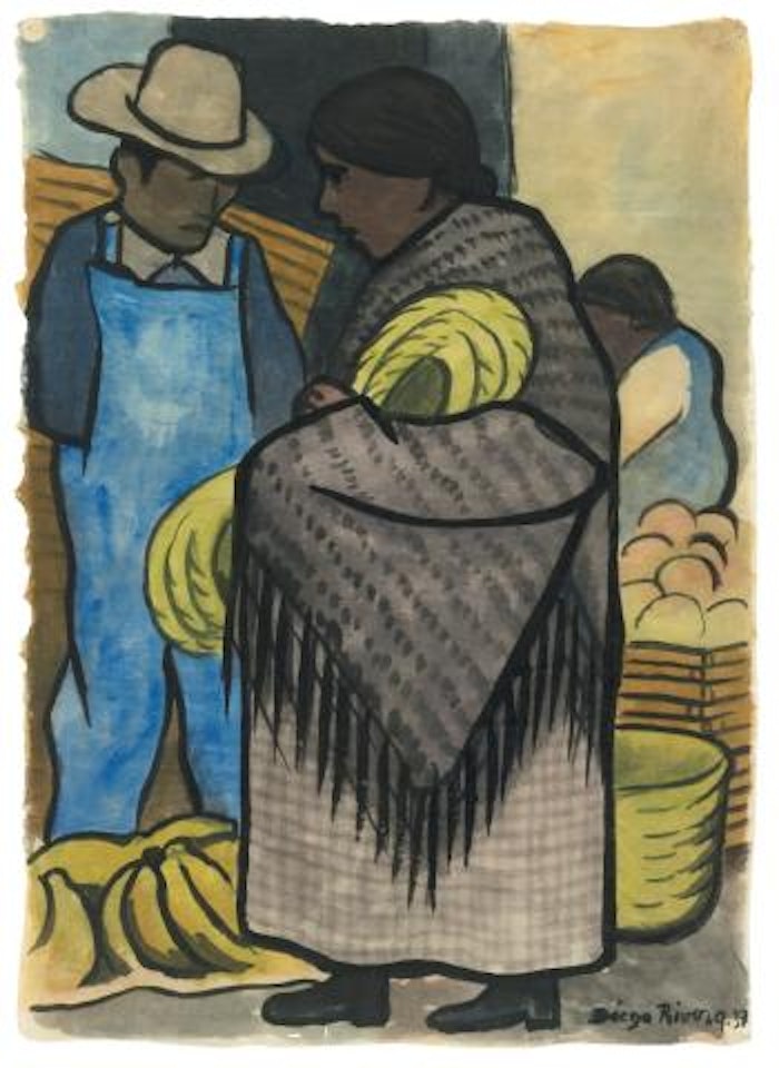 Vendedora De Retazos by Diego Rivera