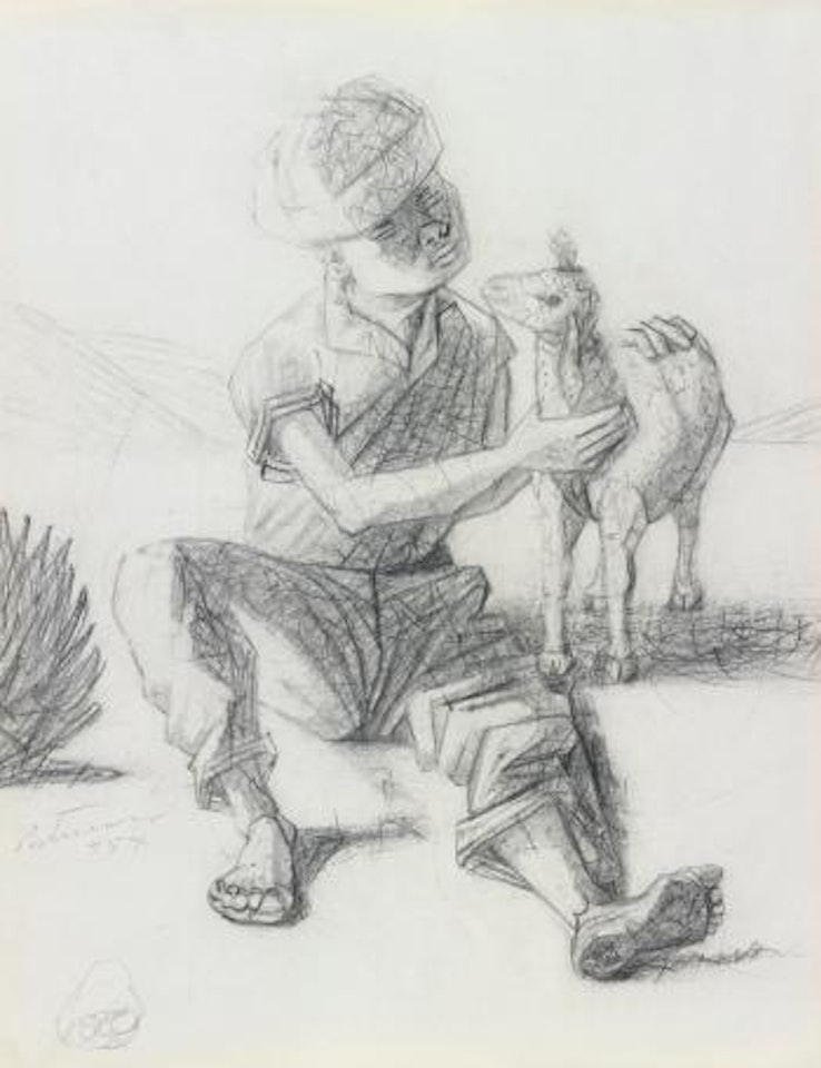 Berger Avec Une Chèvre by Cándido Portinari