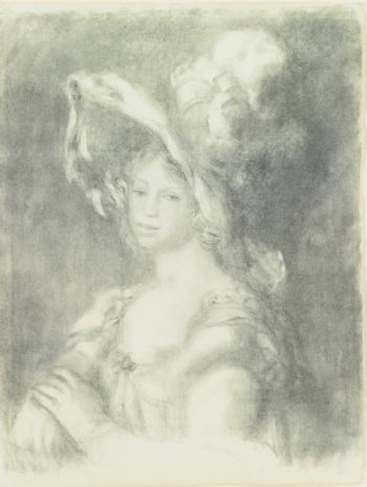 Jeune Femme En Buste (Mlle Diéterle) (D., S. 26) by Pierre-Auguste Renoir