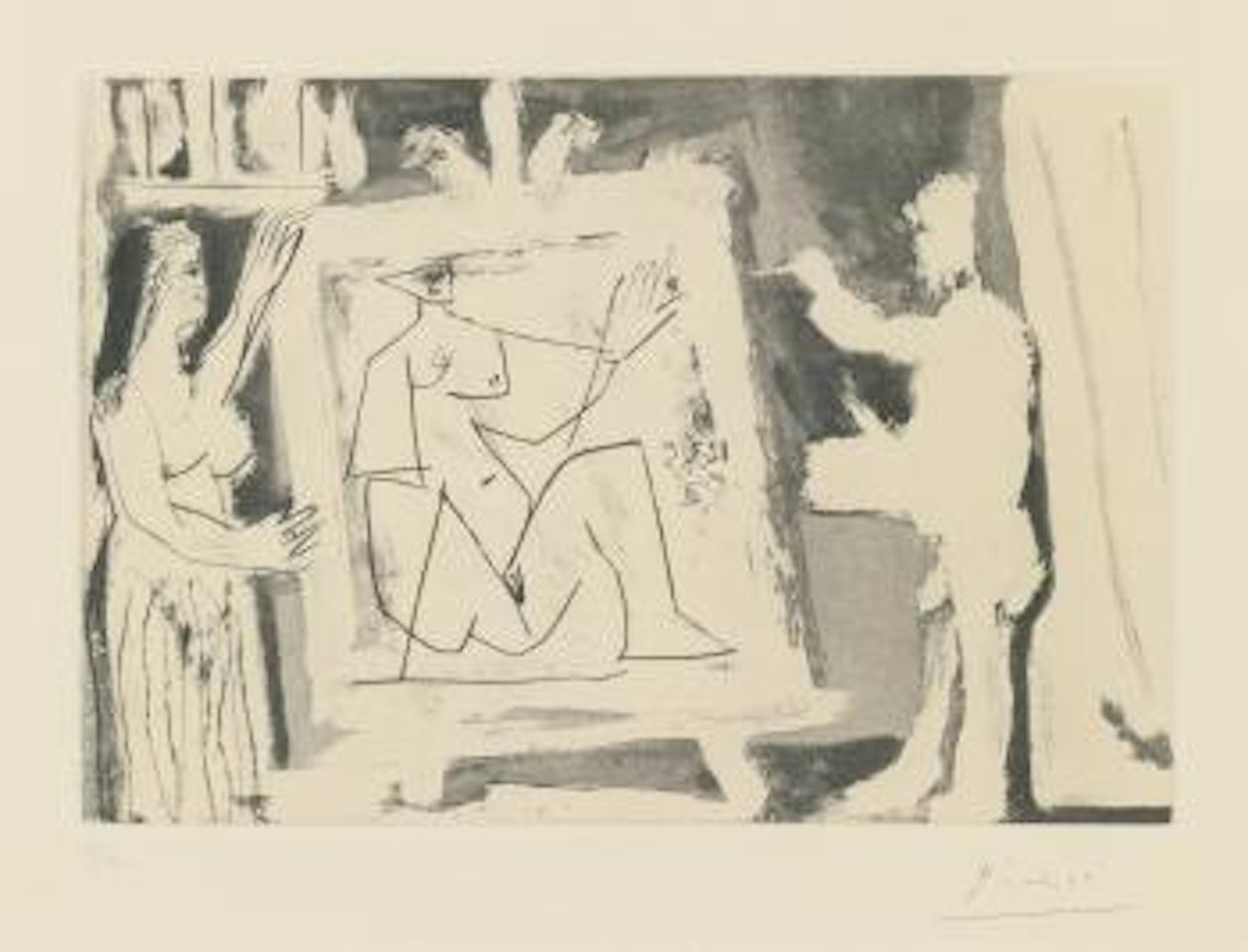 Dans L'atelier (B. 1217; Ba. 1199) by Pablo Picasso