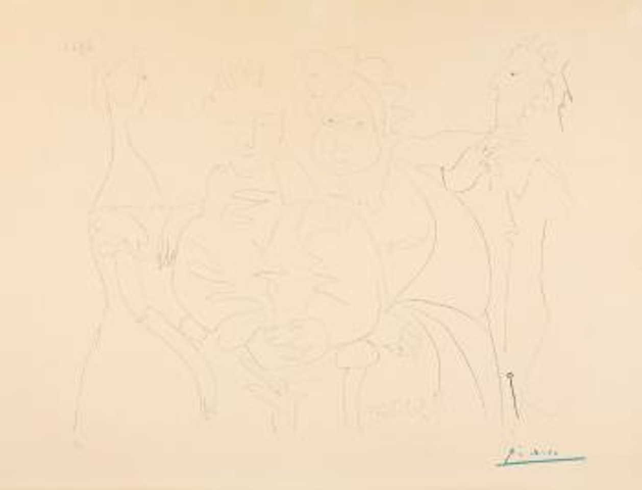 Portrait De Famille, Quatre Personnages (B. 1032; Pp. 387) by Pablo Picasso