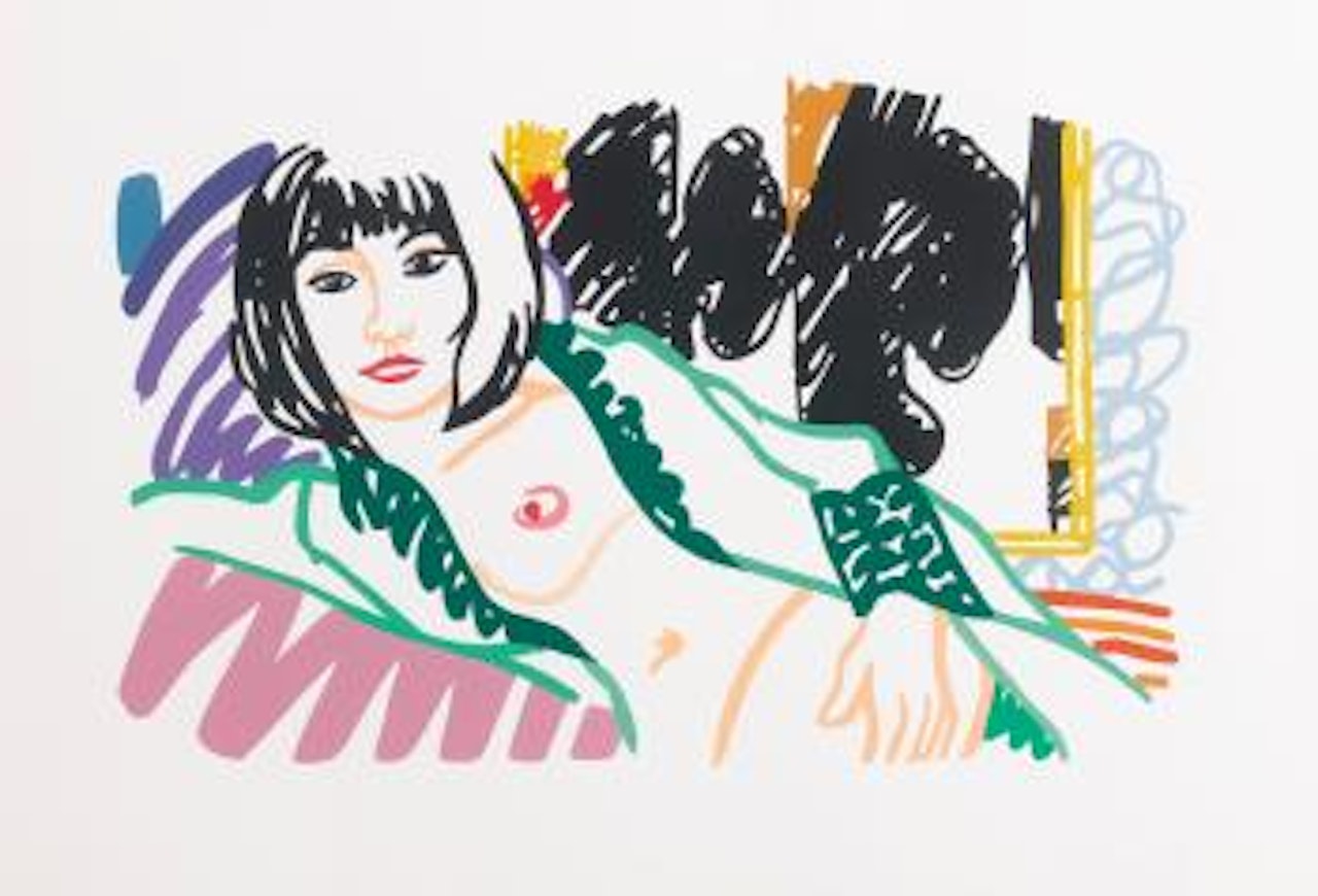Monica In Robe With Motherwell by Tom Wesselmann
