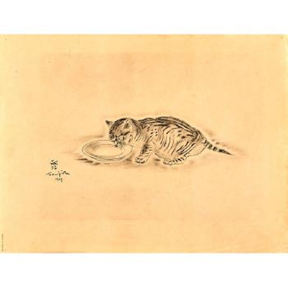 Untitled from A book of Cats by Leonard Tsuguharu Foujita