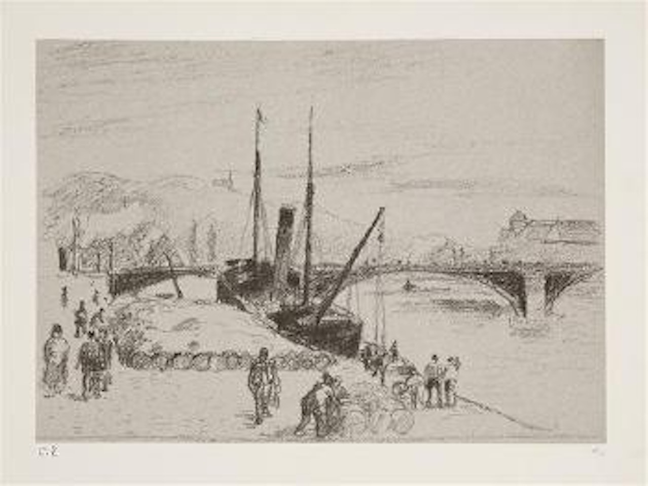 Quai de Rouen by Camille Pissarro