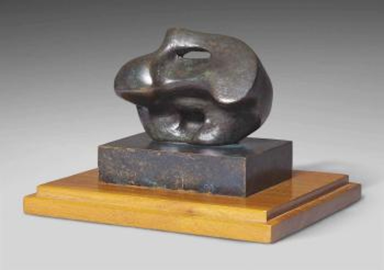 Maquette for Sculpture with Hole and Light by Henry Moore