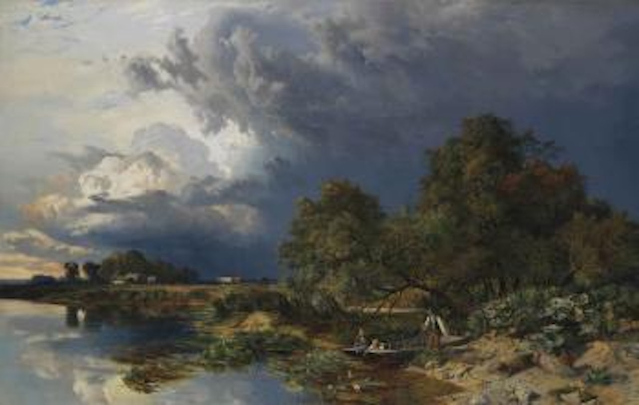 Spring, an approaching shower by Sidney Richard Percy
