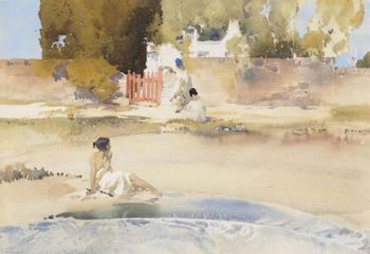 Bathers by the water's edge by William Russell Flint